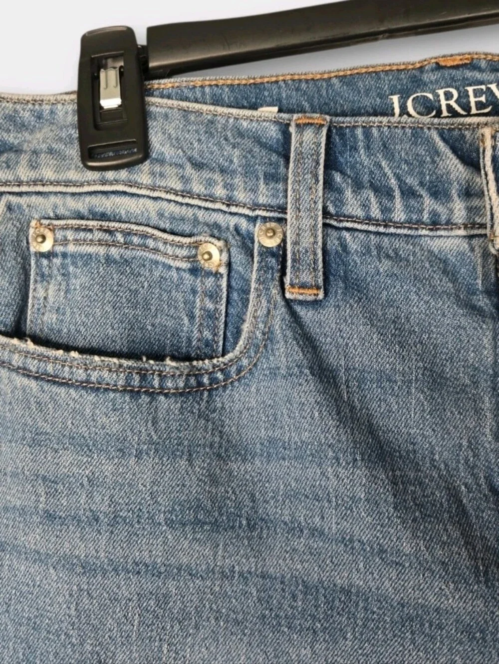 J. Crew 90s Classic Straight Leg High Rise Jean Slit Knee Womens Size 27 NEW
